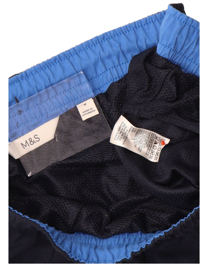 Marks & Spencer Mens Swimming Shorts Medium  Navy Blue Polyester