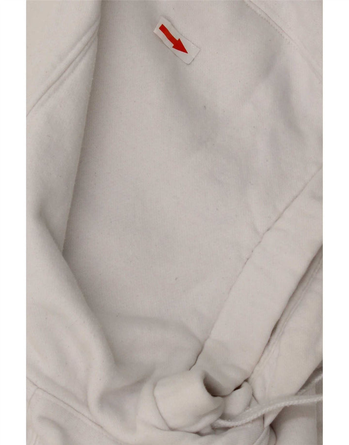 Nike Mens Hoodie Jumper Medium White Cotton