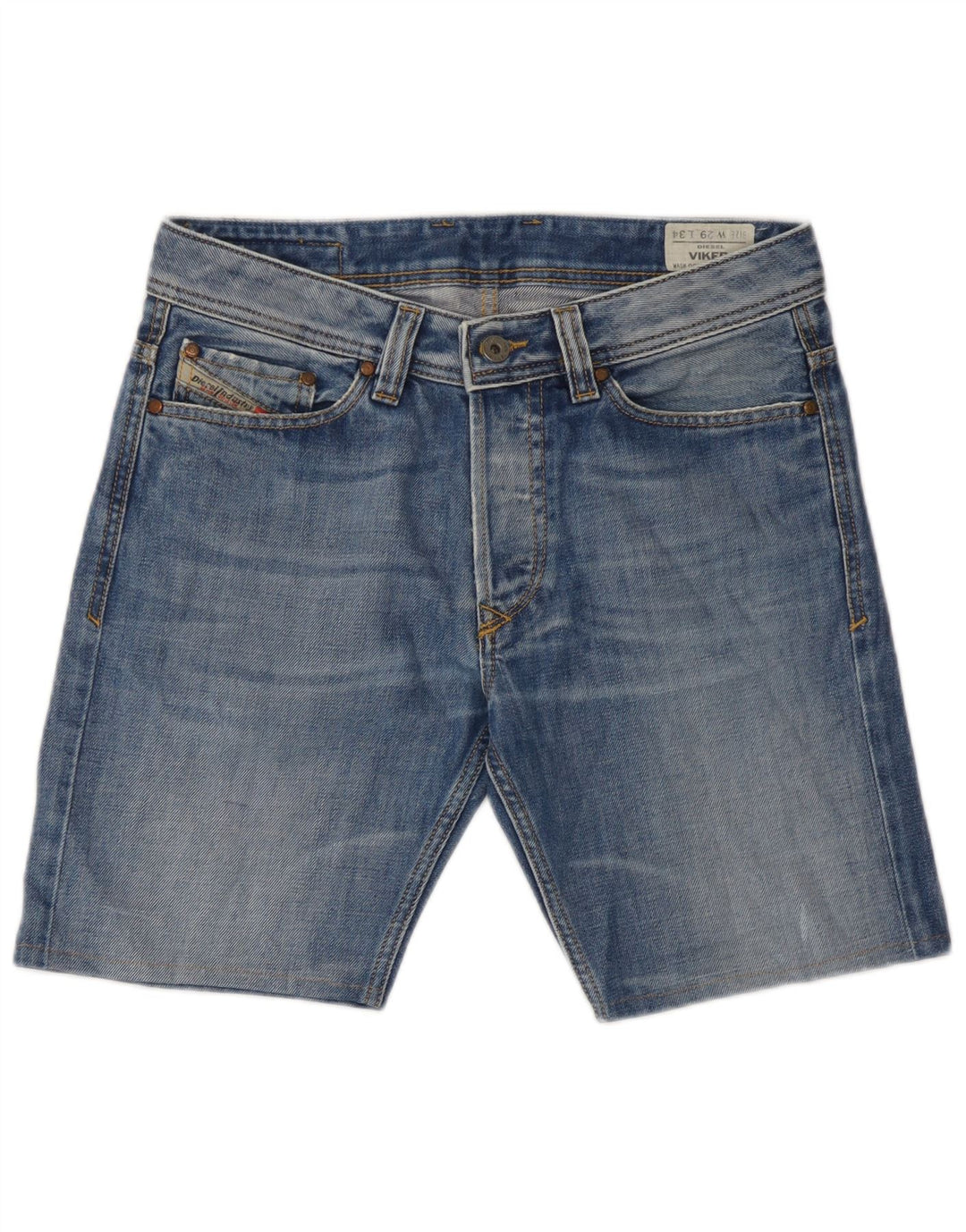 Diesel Mens Viker Denim Shorts W29 Medium Blue Cotton