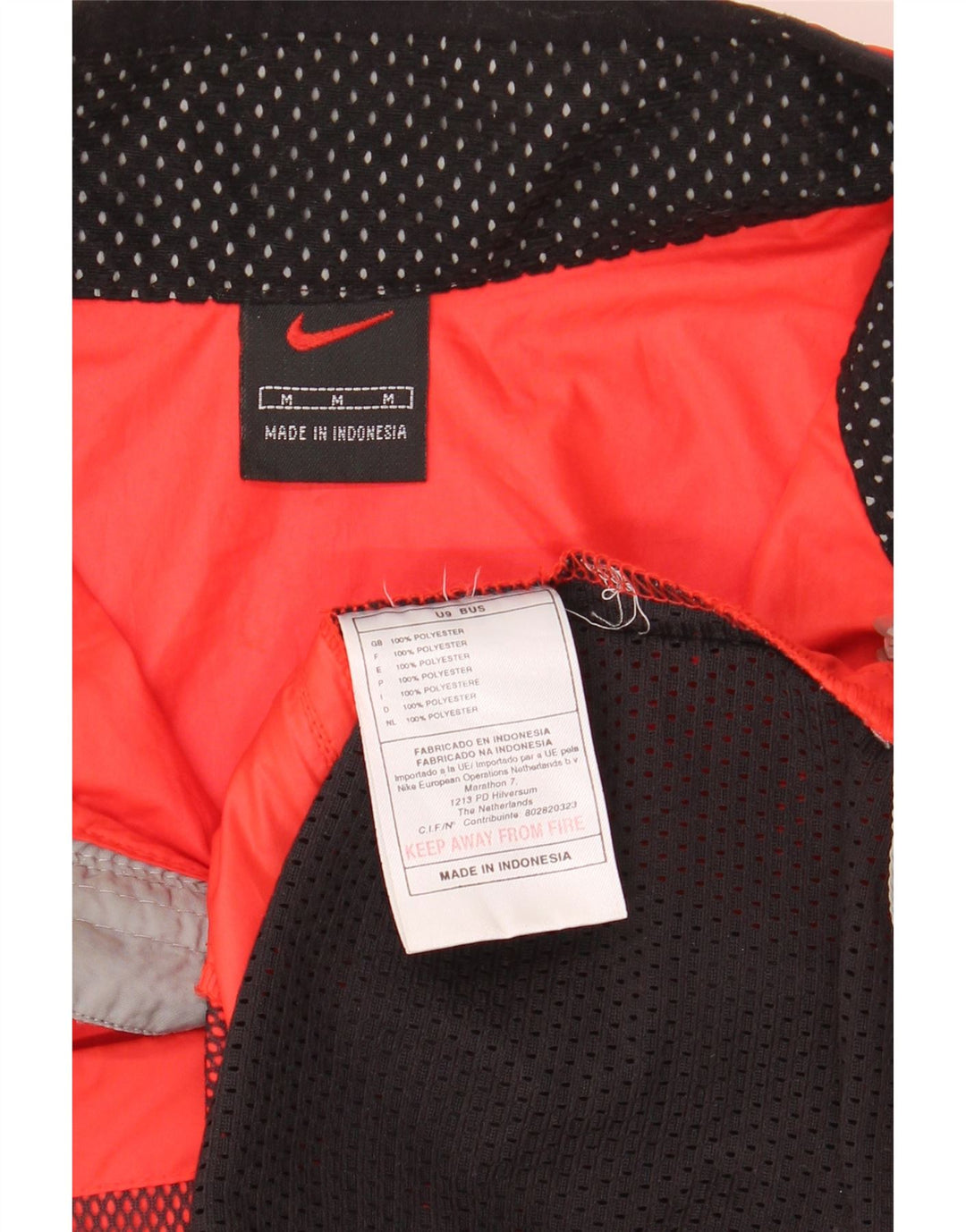 NIKE Mens Sleeveless Tracksuit Top Jacket Medium Orange Colourblock