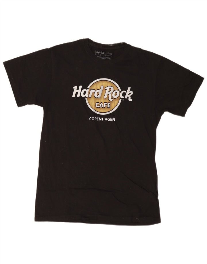 Hard Rock Cafe Mens Copenhagen Graphic T-Shirt Top Medium Black Cotton