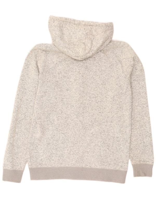 Quiksilver Mens Zip Hoodie Sweater Large Grey Flecked Polyester