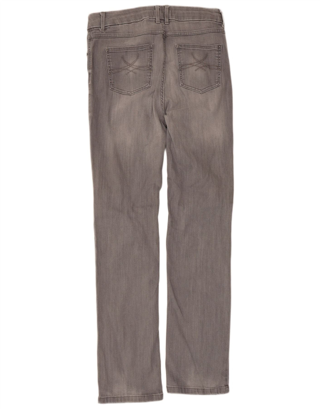 Marks & Spencer Womens Straight Jeans UK 14 Large W32 L31  Grey Cotton