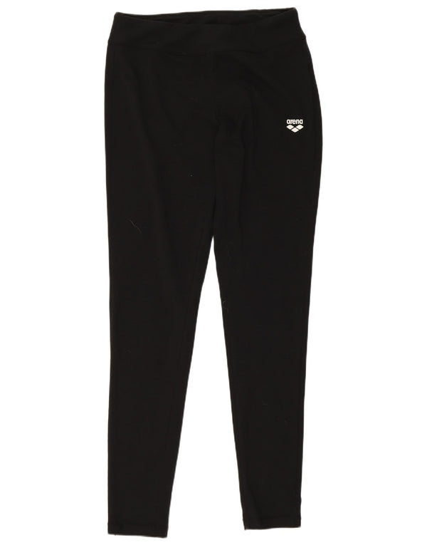 Arena Womens Leggings UK 12 Medium Black Cotton