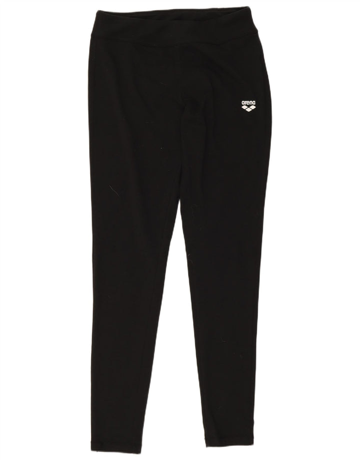 Arena Womens Leggings UK 12 Medium Black Cotton