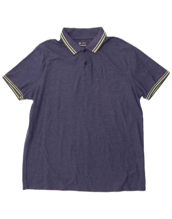 LOTTO Mens Polo Shirt 2XL Navy Blue