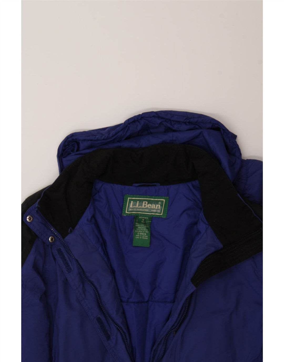 L.L.BEAN Womens Windbreaker Jacket UK 14 Medium Navy Blue Colourblock Vintage L.L.Bean and Second-Hand L.L.Bean from Messina Hembry 
