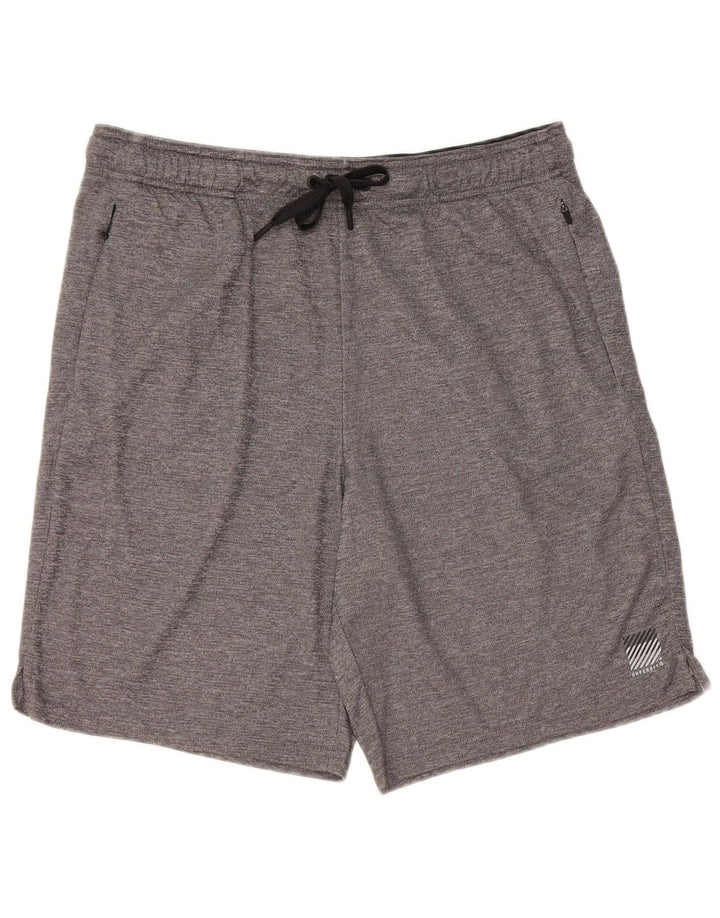 SUPERDRY Mens Sport Shorts Large  Grey Flecked Polyester