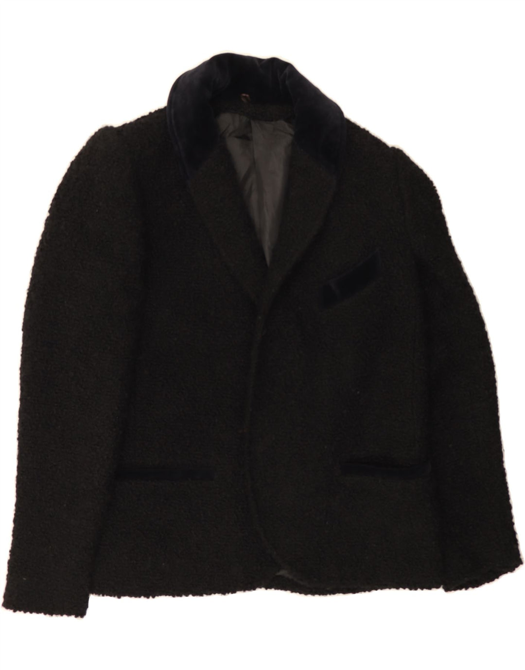 VINTAGE Womens Open Blazer Jacket UK 16 Large Black Vintage Vintage and Second-Hand Vintage from Messina Hembry 