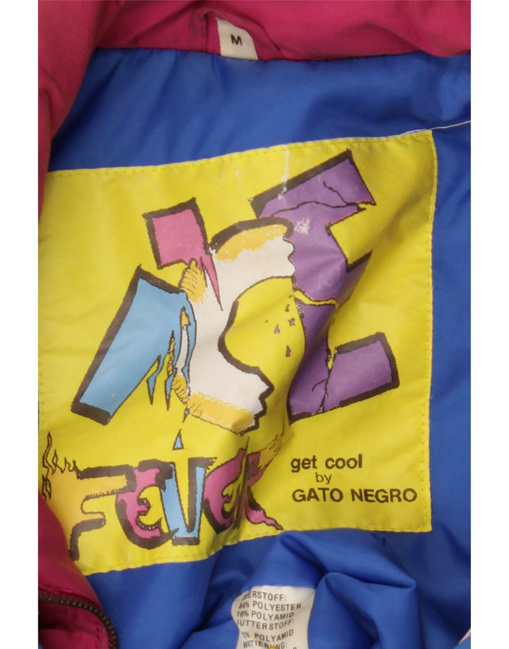 FEVER Mens Anorak Jacket UK 38 Medium Blue Colourblock Polyester