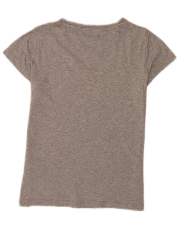 Gant Womens Graphic T-Shirt Top UK 10 Small Grey Colourblock Cotton