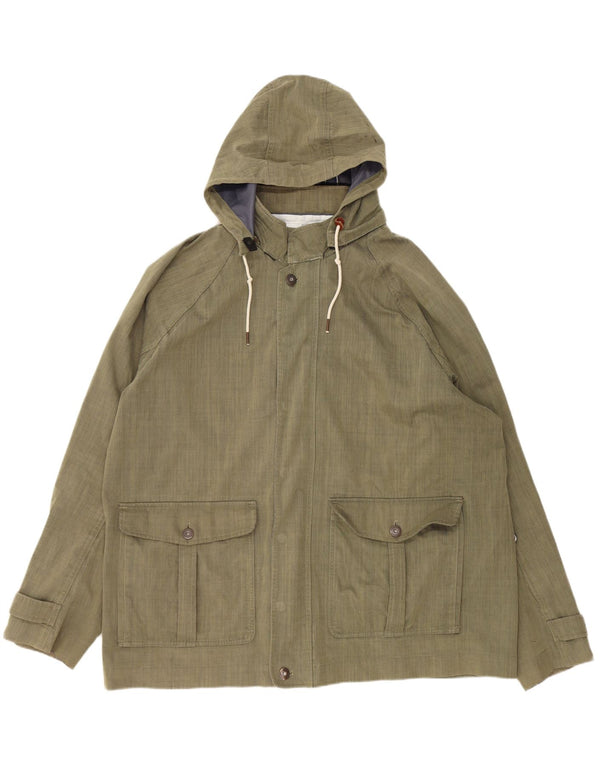 Timberland Mens Hooded Waterproof Jacket UK 46 3XL Khaki