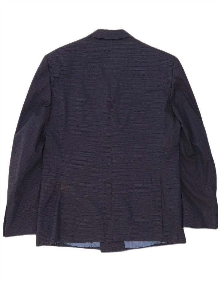 Marks & Spencer Mens Double Breasted Blazer Jacket UK 42 Large Navy Blue