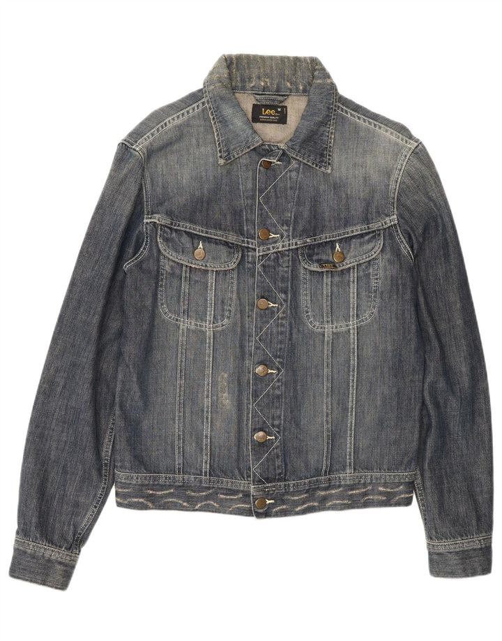 Lee Womens Denim Jacket UK 14 Medium Blue Cotton