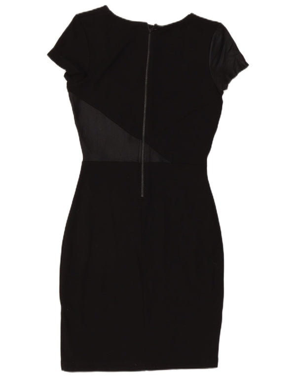 French Connection Womens Bodycon Dress UK 10 Small Black Viscose