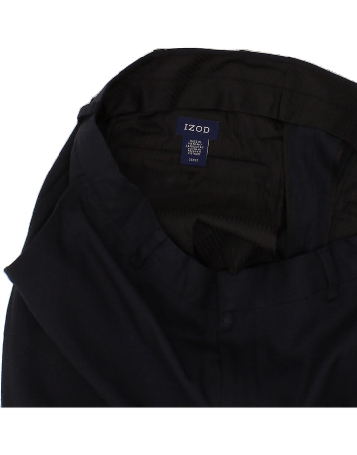 IZOD Mens Slim Chino Trousers W38 L32 Navy Blue Polyester Vintage Izod and Second-Hand Izod from Messina Hembry 