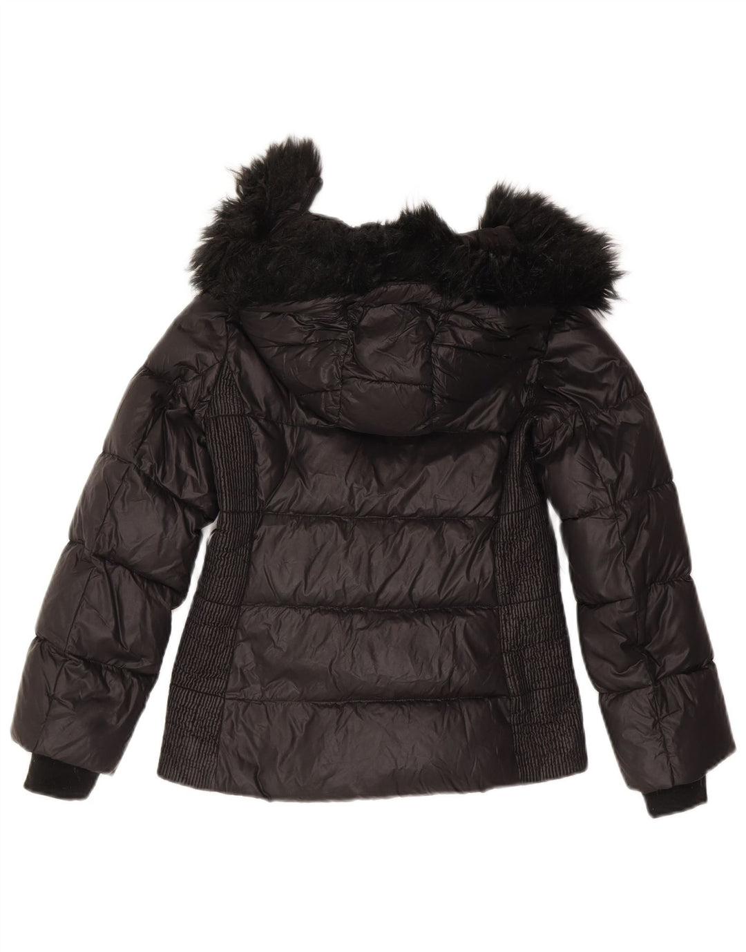 GUESS Girls Hooded Padded Jacket 9-10 Years Black Polyamide