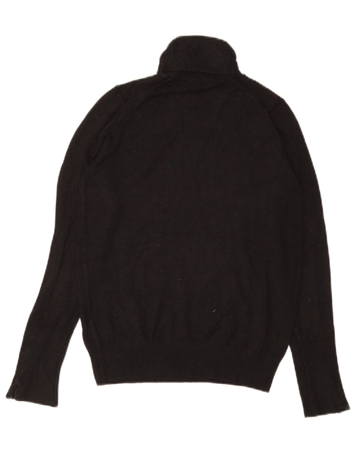 Zara Womens Roll Neck Jumper Sweater UK 8 Small Black