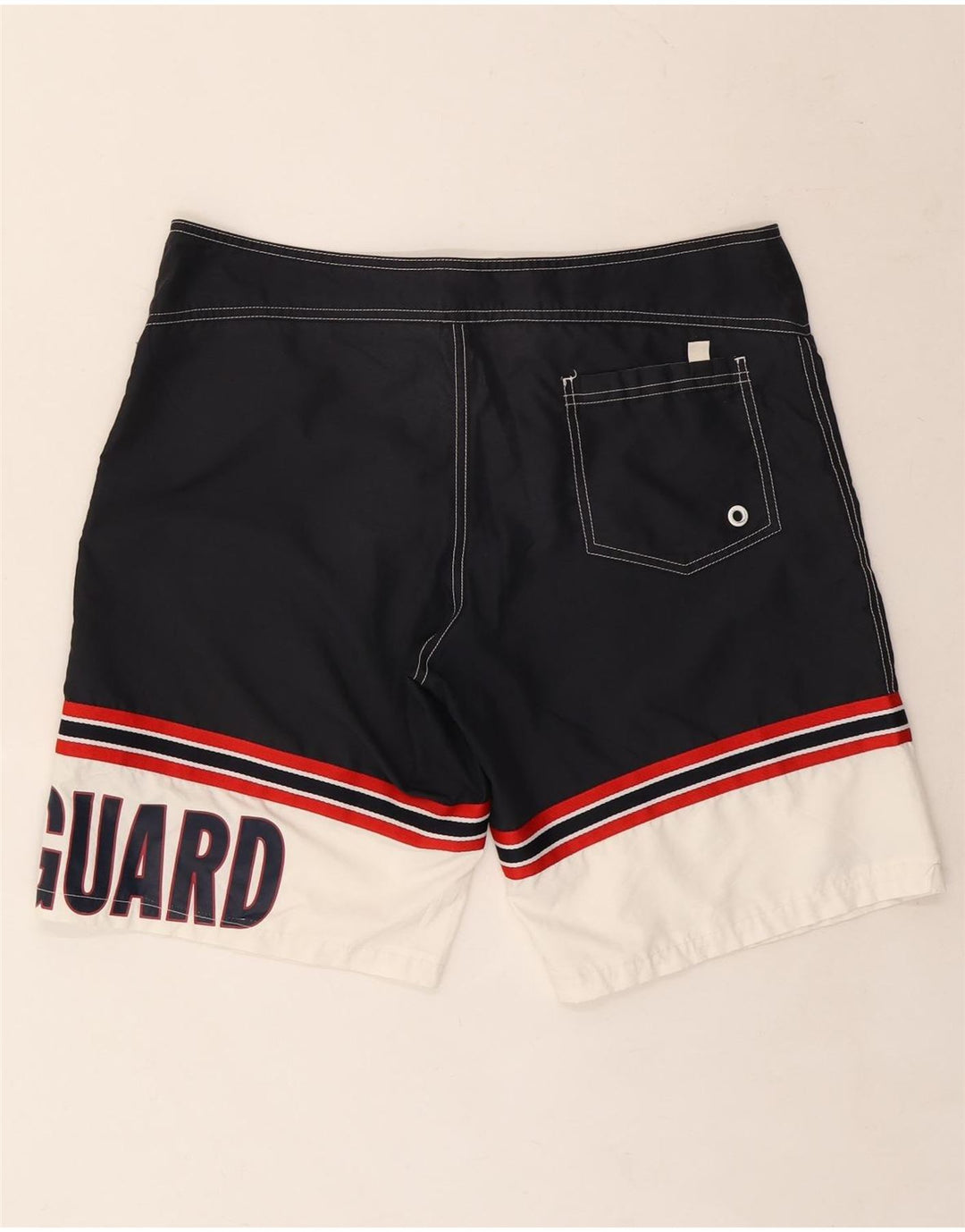 Dolce & Gabbana Mens Graphic Swimming Shorts Large Navy Blue Colourblock