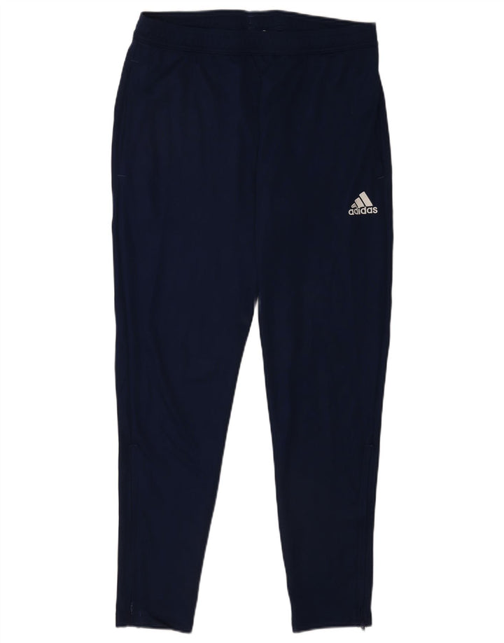Adidas Mens Aeroready Tracksuit Trousers Large Navy Blue Polyester