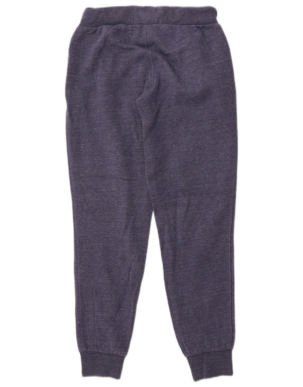 Superdry Womens Tracksuit Trousers Joggers UK 10 Small Navy Blue Flecked