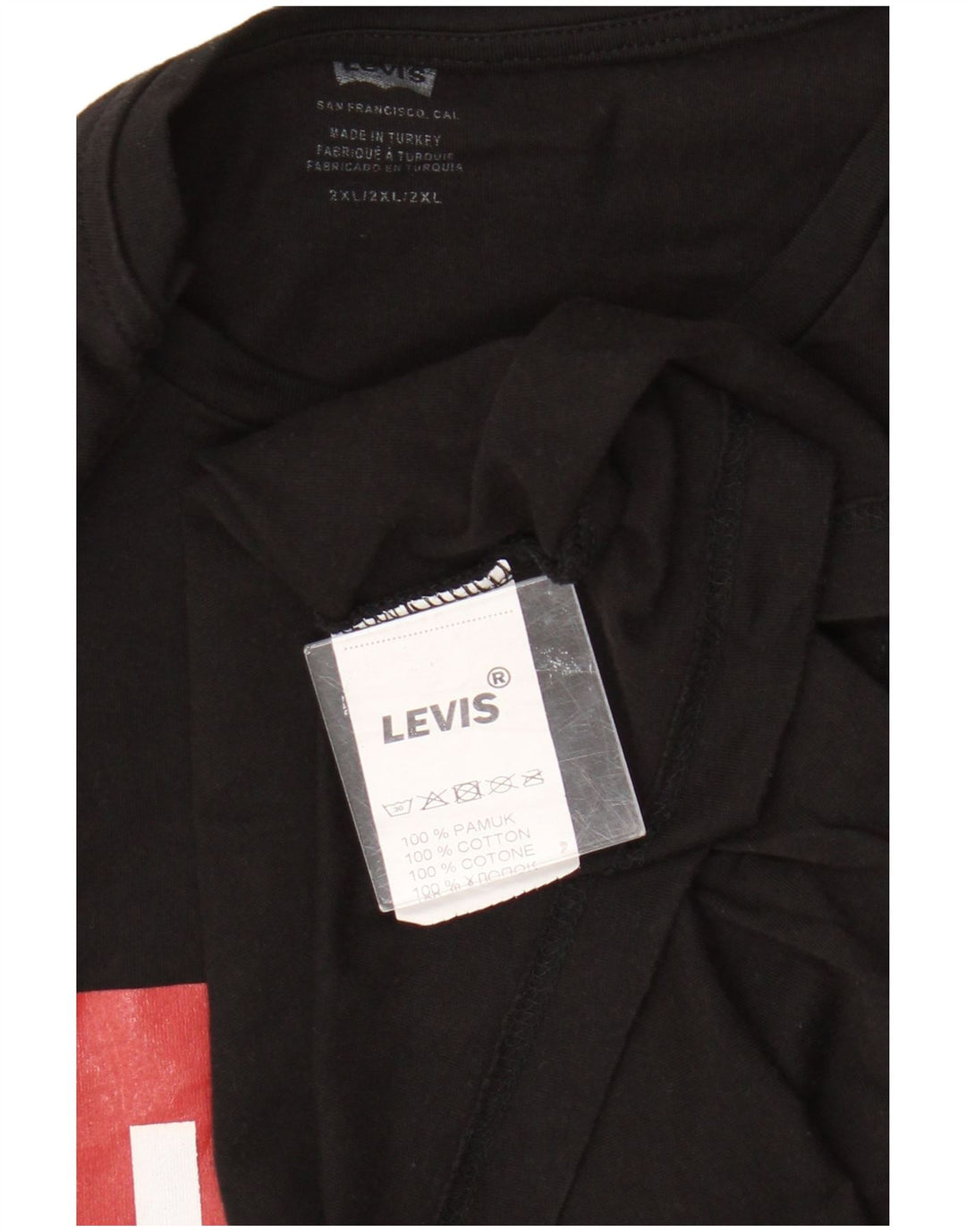 Levi's Mens Graphic T-Shirt Top 2XL Black Cotton