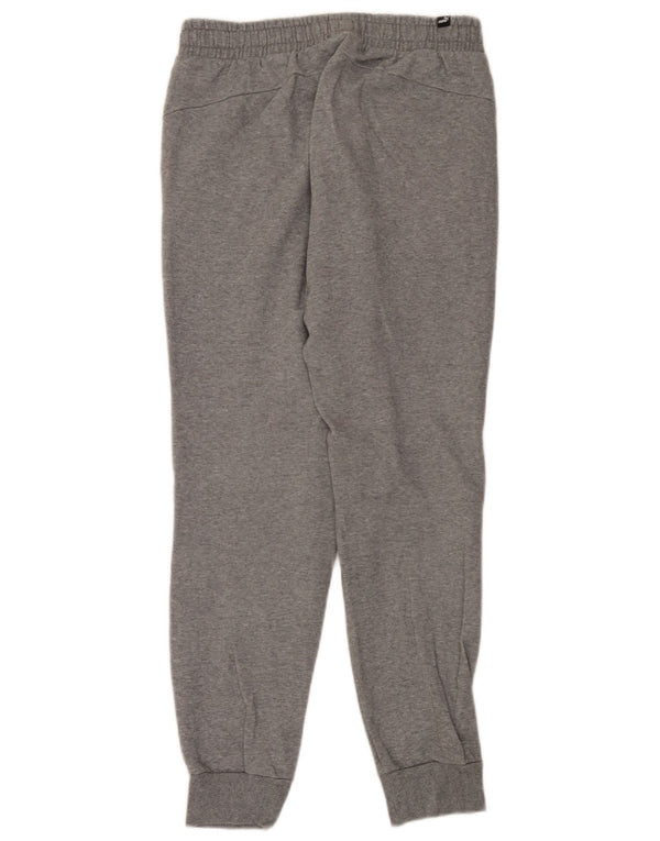 Puma Mens Tracksuit Trousers Joggers Medium Grey Flecked Cotton