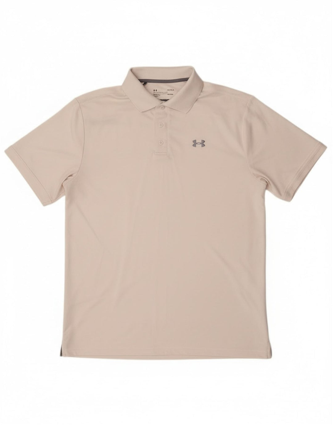 Under Armour Mens Heat Gear Polo Shirt Large White Polyester