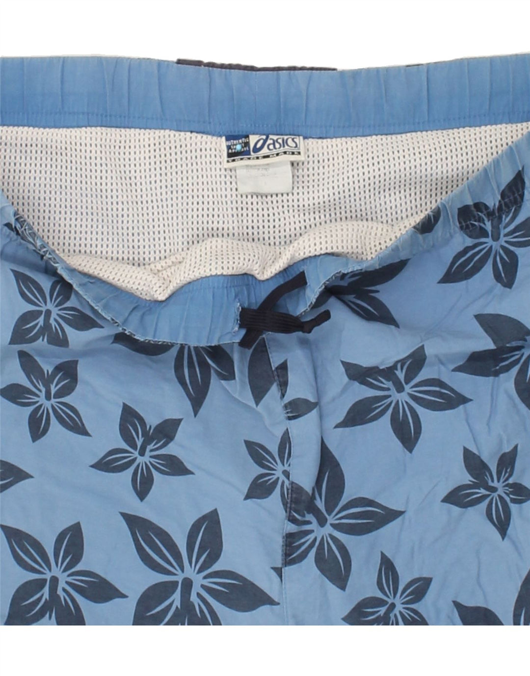 ASICS Mens Swimming Shorts XL Blue Floral Vintage Asics and Second-Hand Asics from Messina Hembry 