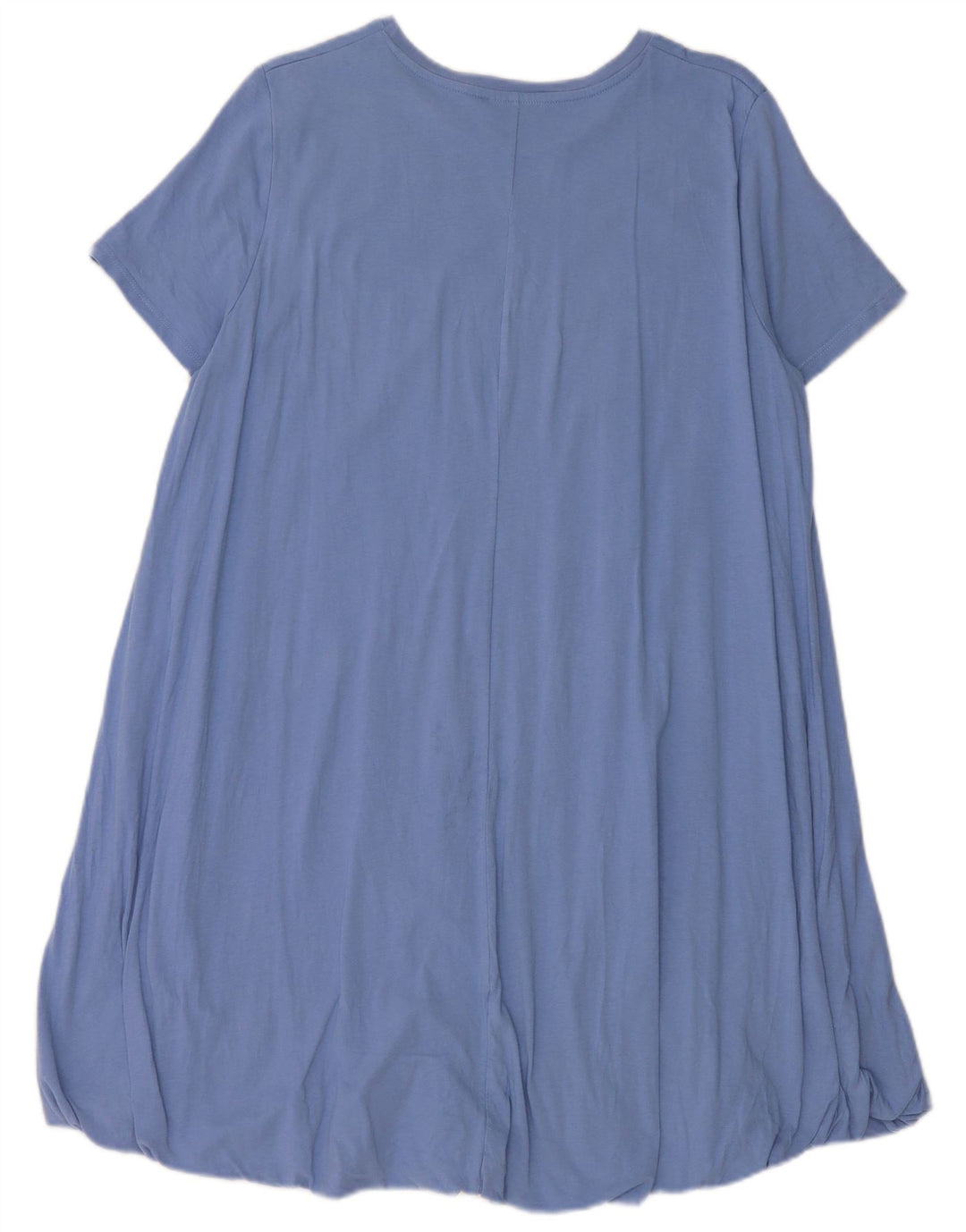 Zara Womens Bubble Dress UK 16 Large Blue Cotton