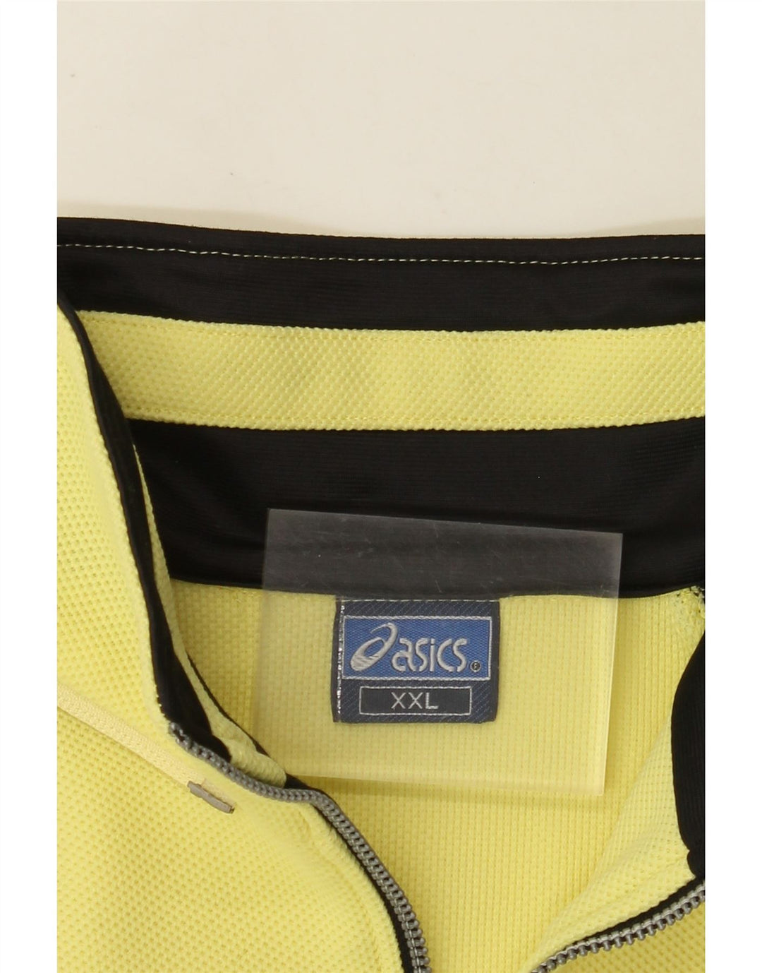 ASICS Mens Graphic Tracksuit Top Jacket 2XL Yellow Colourblock