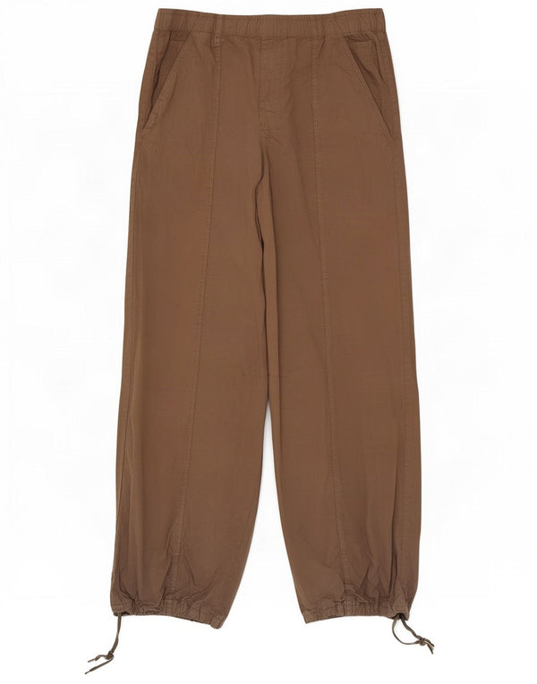 Zara Womens High Waist Loose Fit Trousers XS W24 L29 Beige