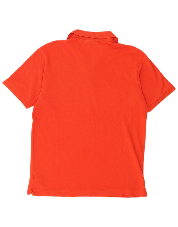 LACOSTE Mens Classic Fit Polo Shirt Size 4 Medium Orange Cotton