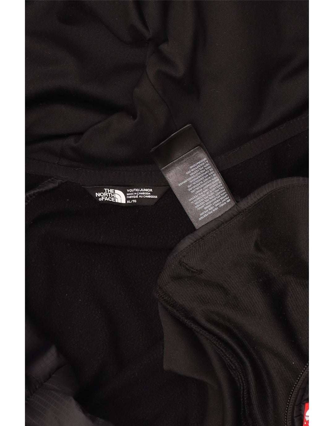 THE NORTH FACE Boys Zip Hoodie Sweater 14-15 Years XL Black Colourblock