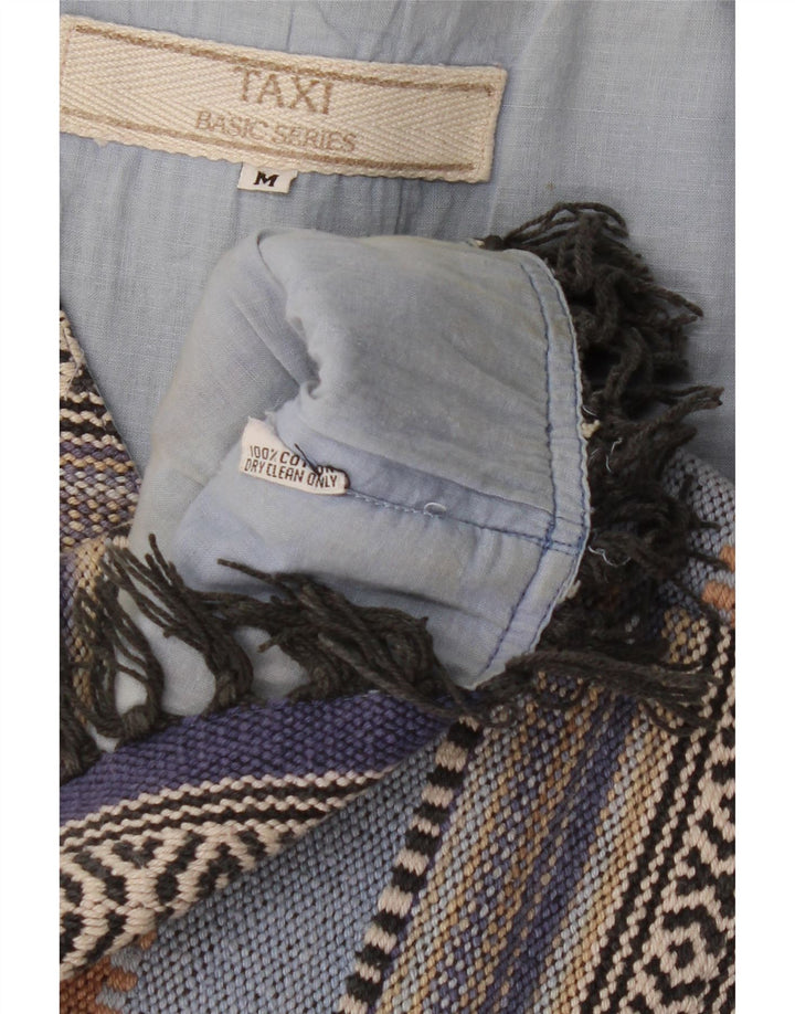 Vintage Mens Waistcoat Medium Multicoloured Striped Cotton