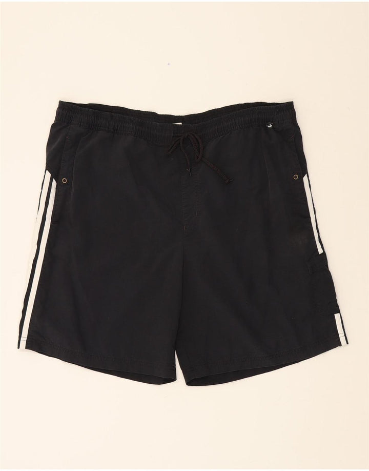 ADIDAS Mens Sport Shorts XL Black Polyester Vintage Adidas and Second-Hand Adidas from Messina Hembry 