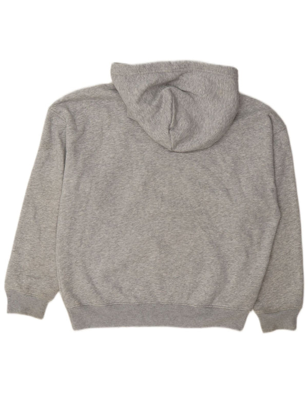 Hollister Mens Graphic Loose Fit Hoodie Jumper XS Grey Cotton