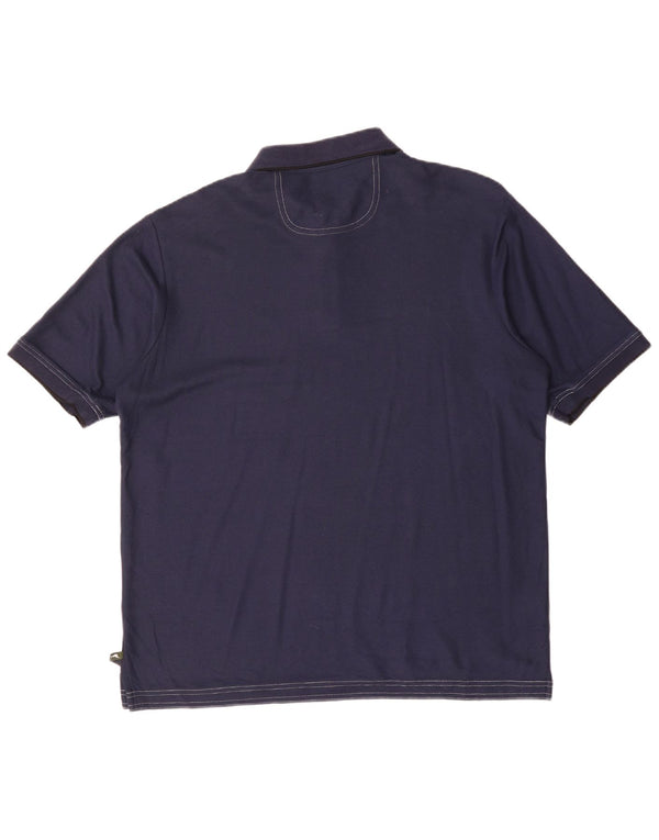 TOMMY BAHAMA Mens Polo Shirt Medium Navy Blue Cotton