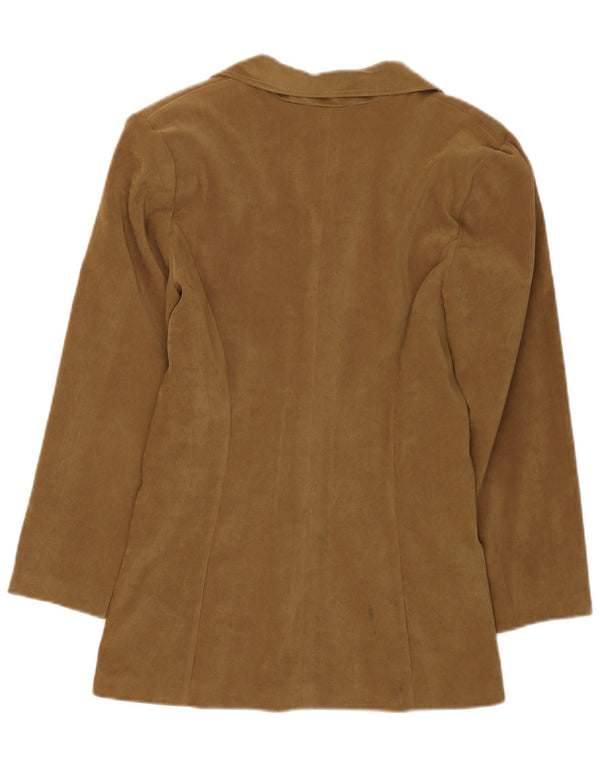 Vintage Womens 4 Button Blazer Jacket UK 10 Small Khaki