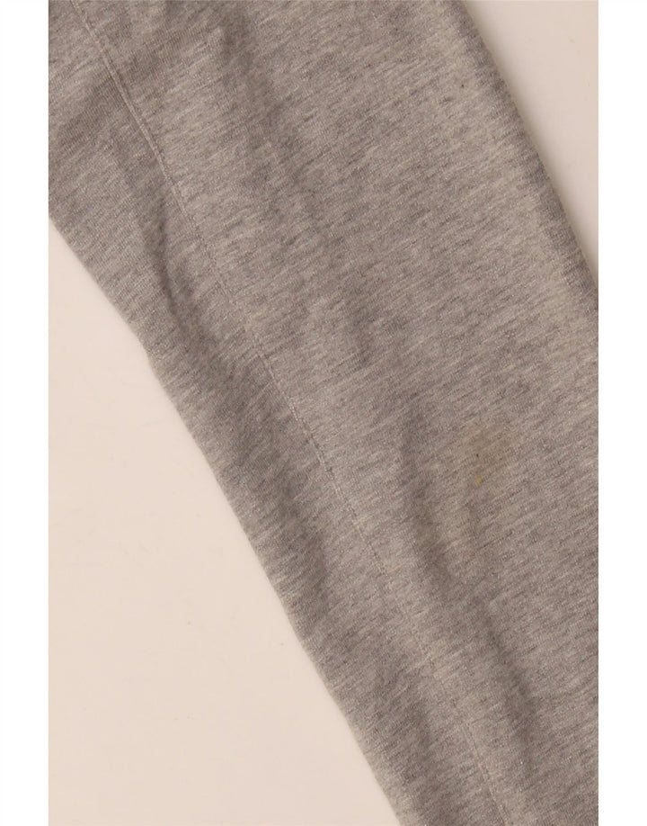 ADIDAS Womens Hooded Cardigan Sweater UK 12/14 Medium Grey Colourblock