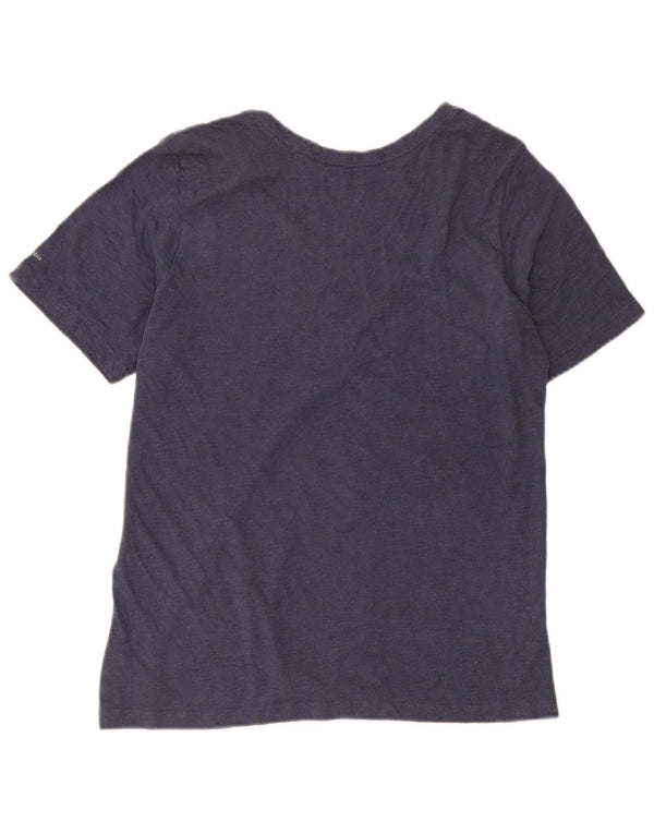 Columbia Womens Portland Graphic T-Shirt Top UK 16 Large Navy Blue Cotton