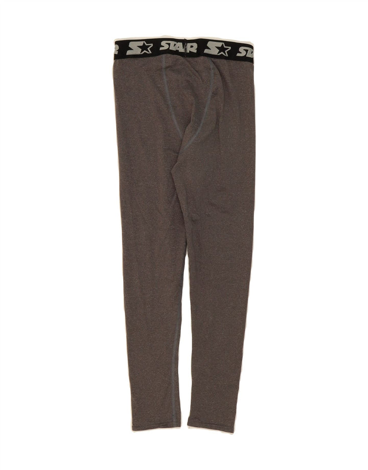 STARTER Boys Graphic Leggings 7-8 Years Large Grey Polyester Vintage Starter and Second-Hand Starter from Messina Hembry 