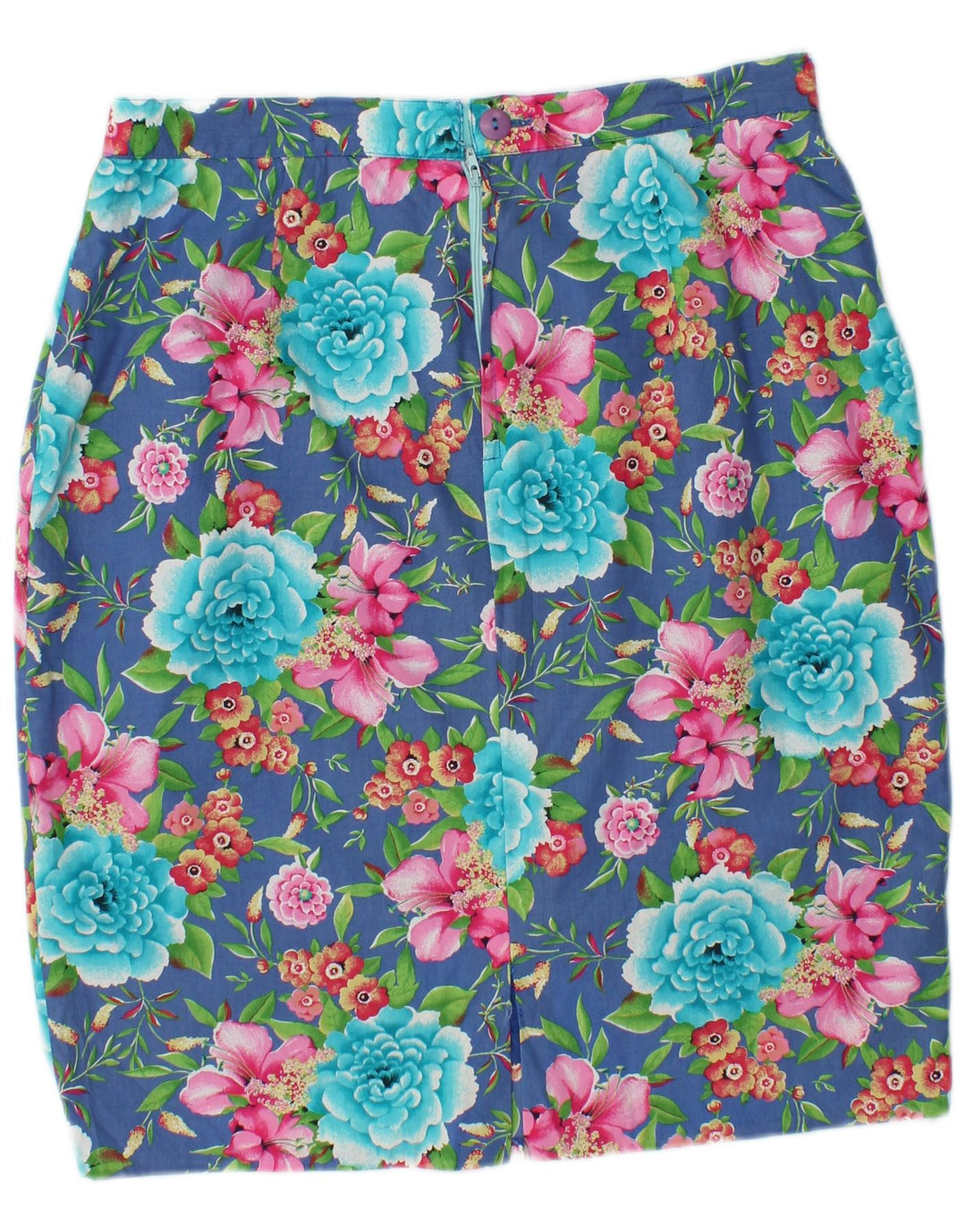 GIANFREDIANI Womens High Waist Pencil Skirt IT 48 XL W32 Blue Floral
