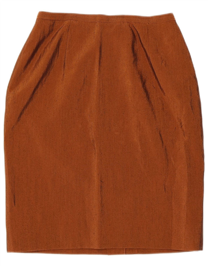 Erreuno Womens 1 Button 2 Piece Skirt Set IT 42 Medium W26 Brown Acetate