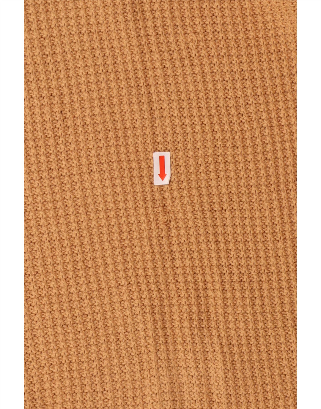 VINTAGE Womens V-Neck Jumper Sweater UK 10 Small Brown Geometric