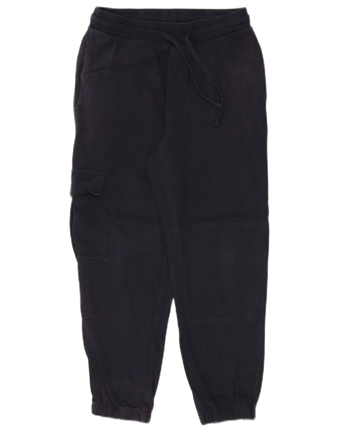 Zara Mens Cargo Tracksuit Trousers Joggers Small Navy Blue Cotton