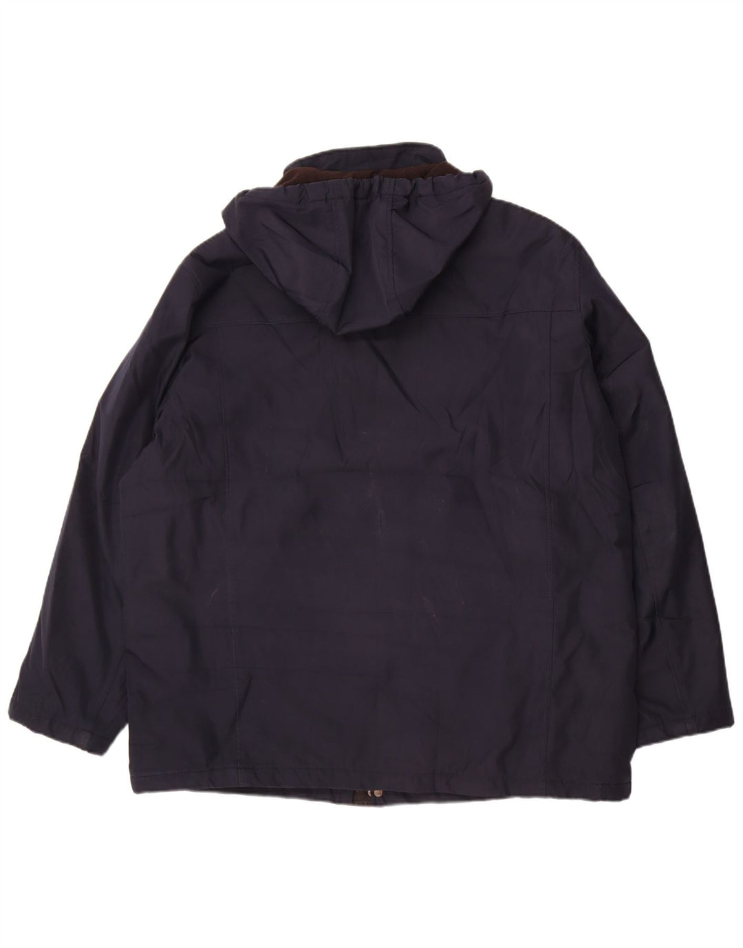 Calvin Klein Mens Hooded Windbreaker Jacket UK 42 XL Navy Blue Polyester