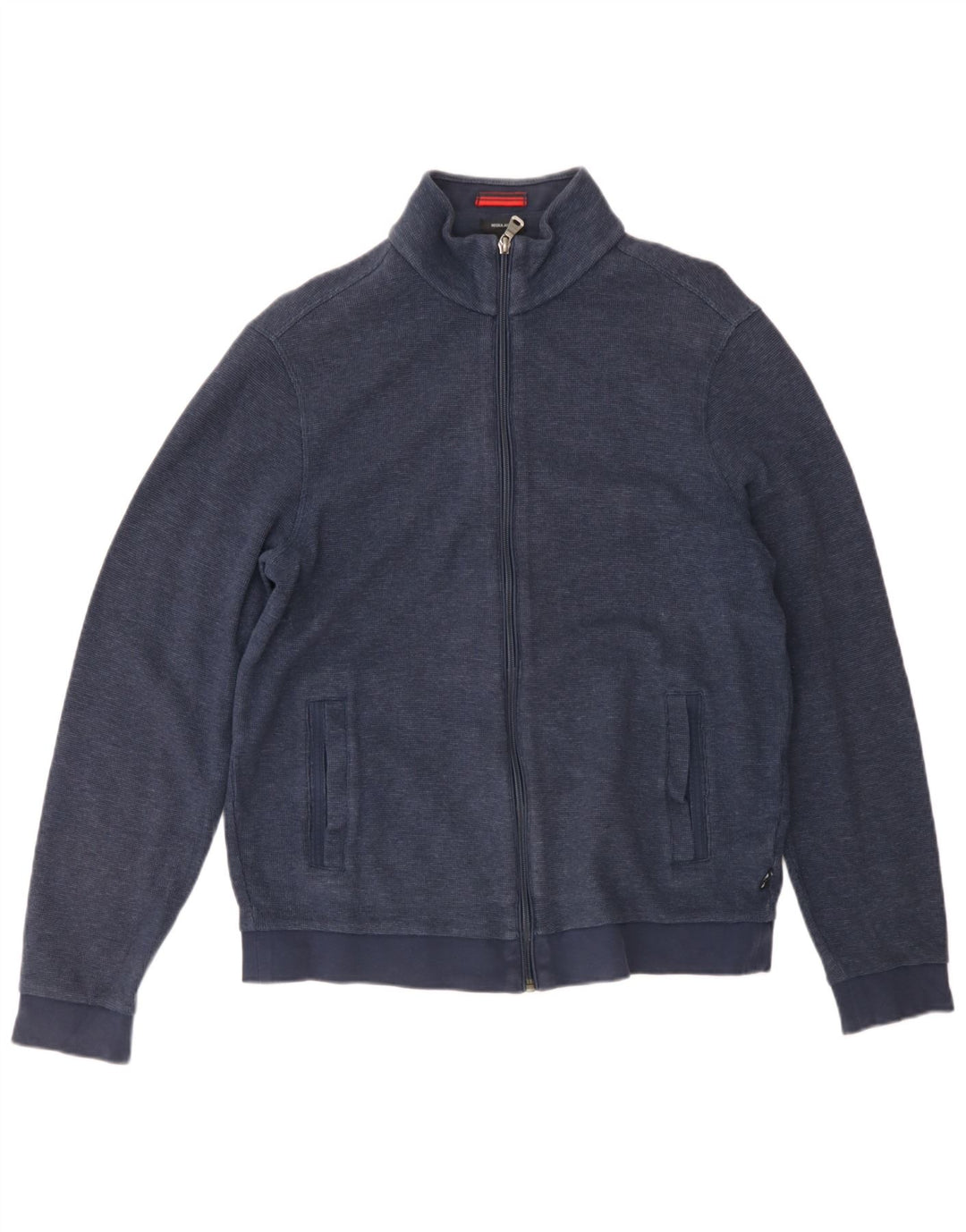 Hugo Boss Mens Regular Fit Tracksuit Top Jacket Medium Navy Blue Cotton