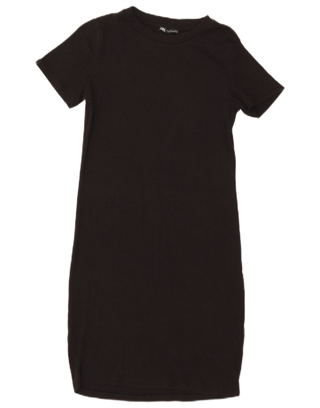ZARA Womens Jumper Dress UK 14 Large Black Cotton