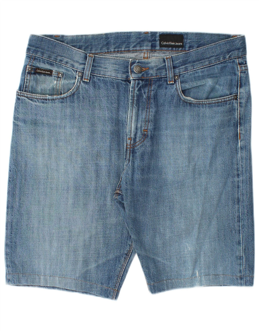 CALVIN KLEIN Mens Denim Shorts W34 Large  Blue Cotton
